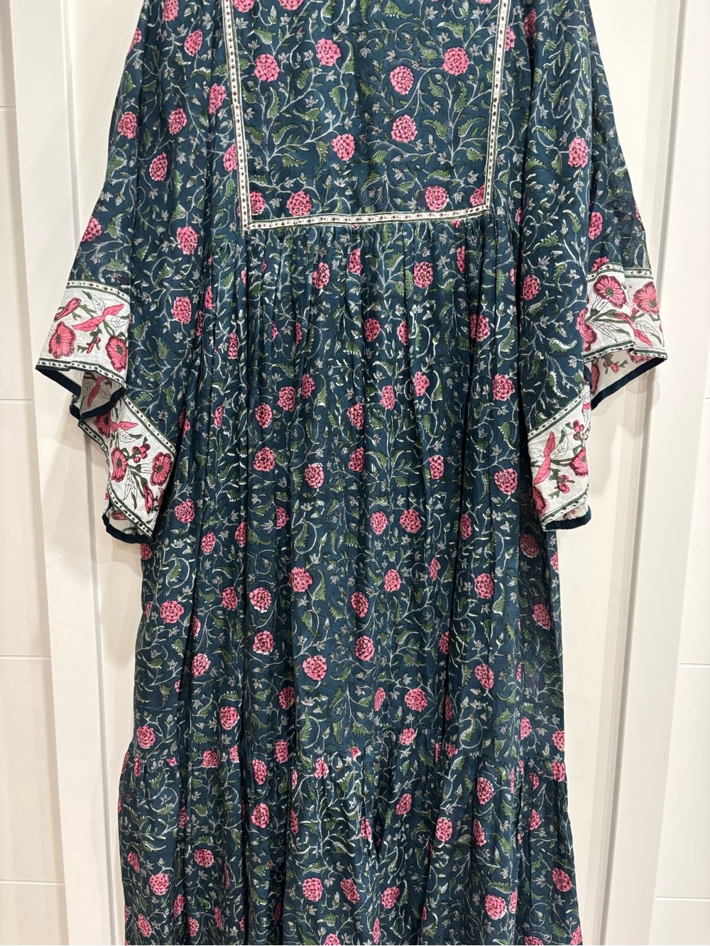 The Fox and the Mermaid Venice Chahna Floral Tiered Cotton Dress M - Picture 6 of 11